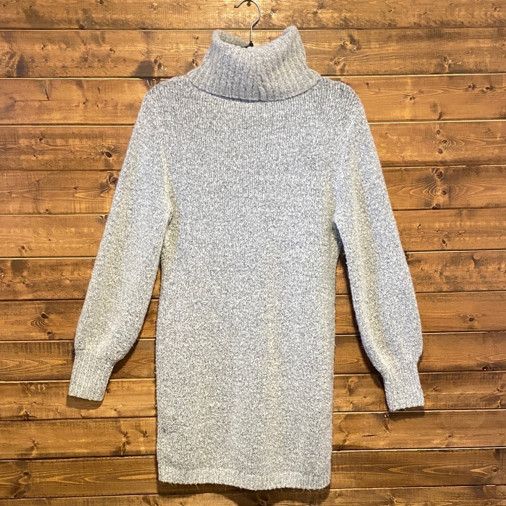 GUESS Grey Heathered Turtleneck Sweater Dress – Size Medium